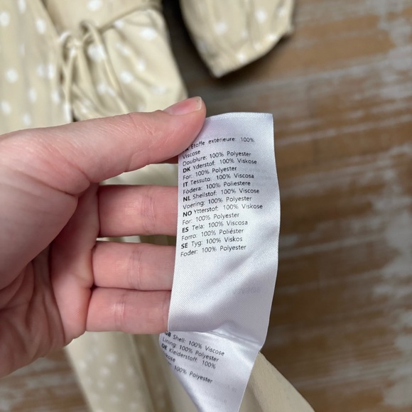 SAMSOE SAMSOE Britt Wrap Dress Rice Doodle Dot Preppy Classic Womens XS - Picture 5 of 6